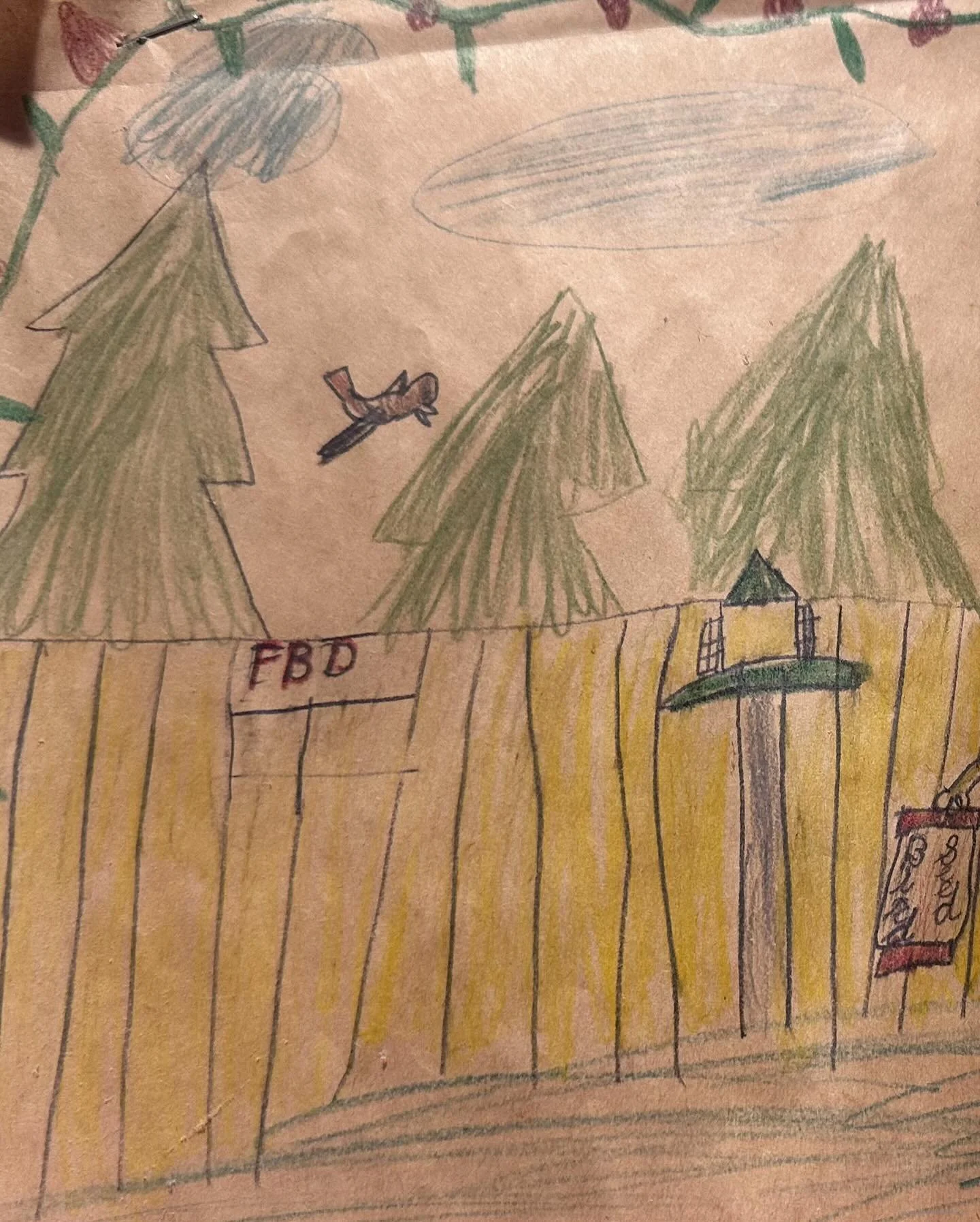 SWIPE for a cute FBD tribute! 

Winter is our &ldquo;slower&rdquo; fence season, so I&rsquo;ve been using some of my time to go through and organize/update my dad&rsquo;s office. 

We run our business out of our home, and his bulletin board was cover