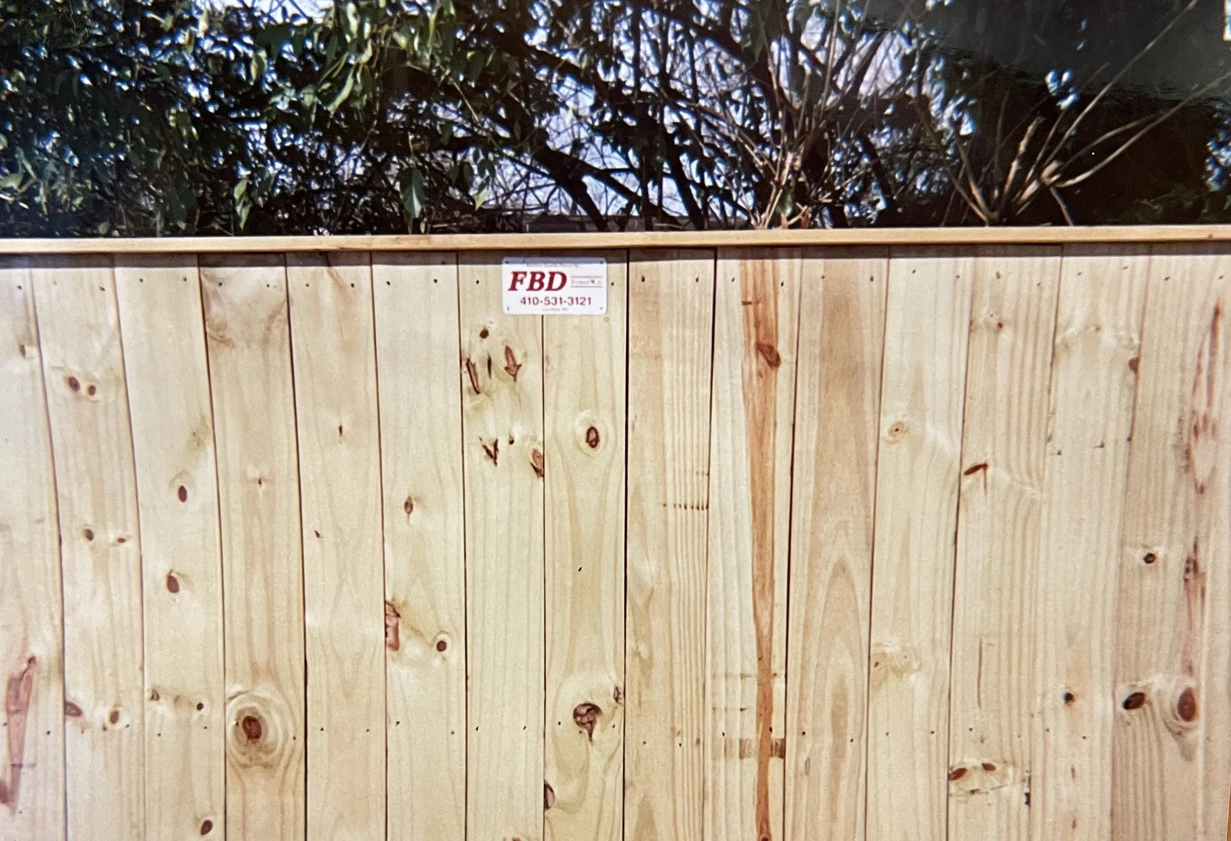FBD 6-foot solid board privacy fence with cap plate in Columbia