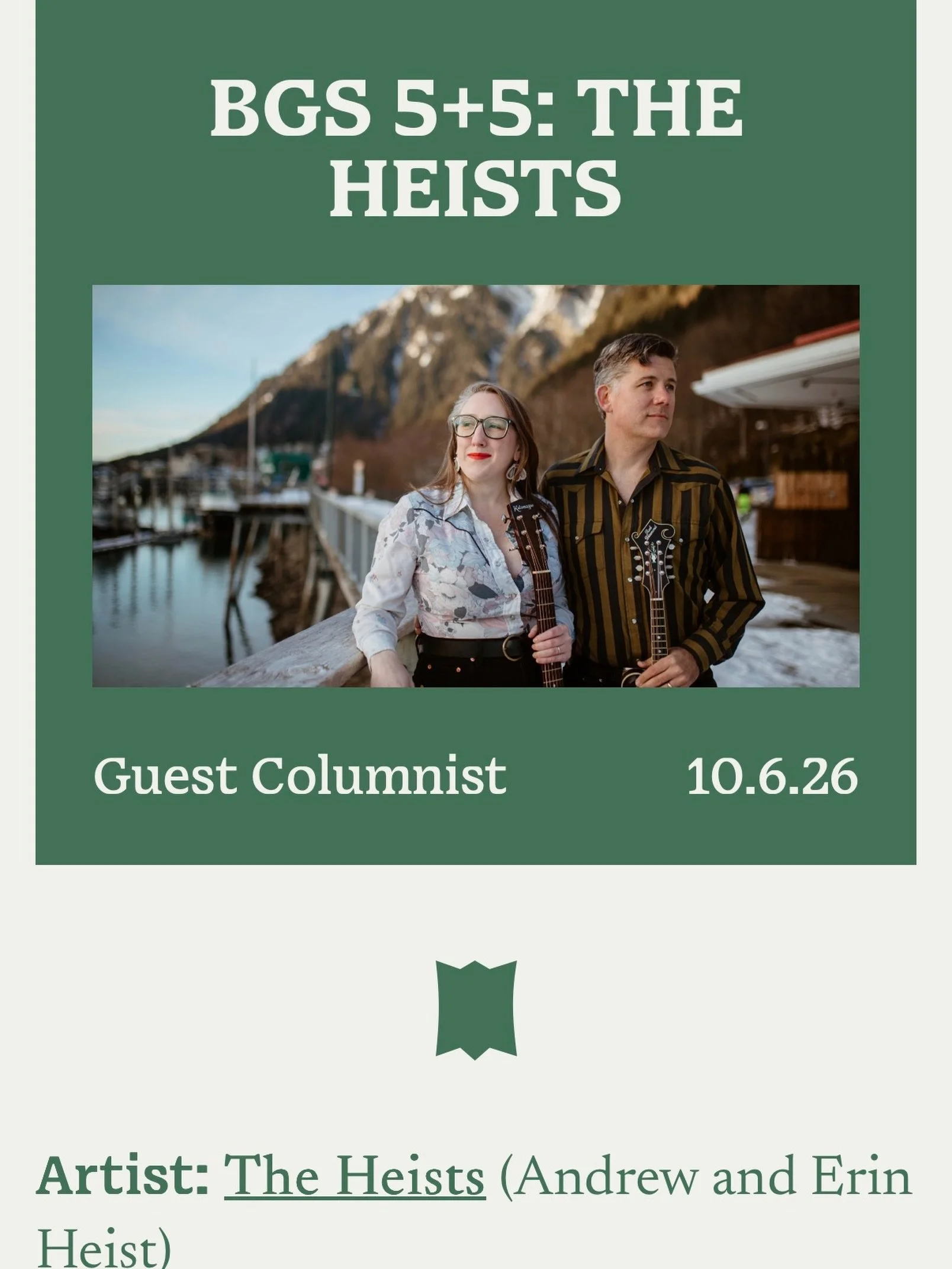 Thanks, @thebluegrasssituation for the editorial feature! We had fun digging deep on some of these questions and there are some surprises in here, even for folks who know us well! 💗