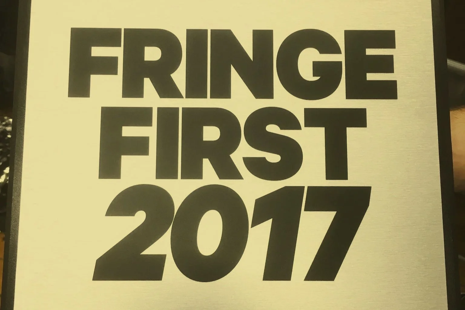 Edinburgh Fringe 2017: citations and thank yous