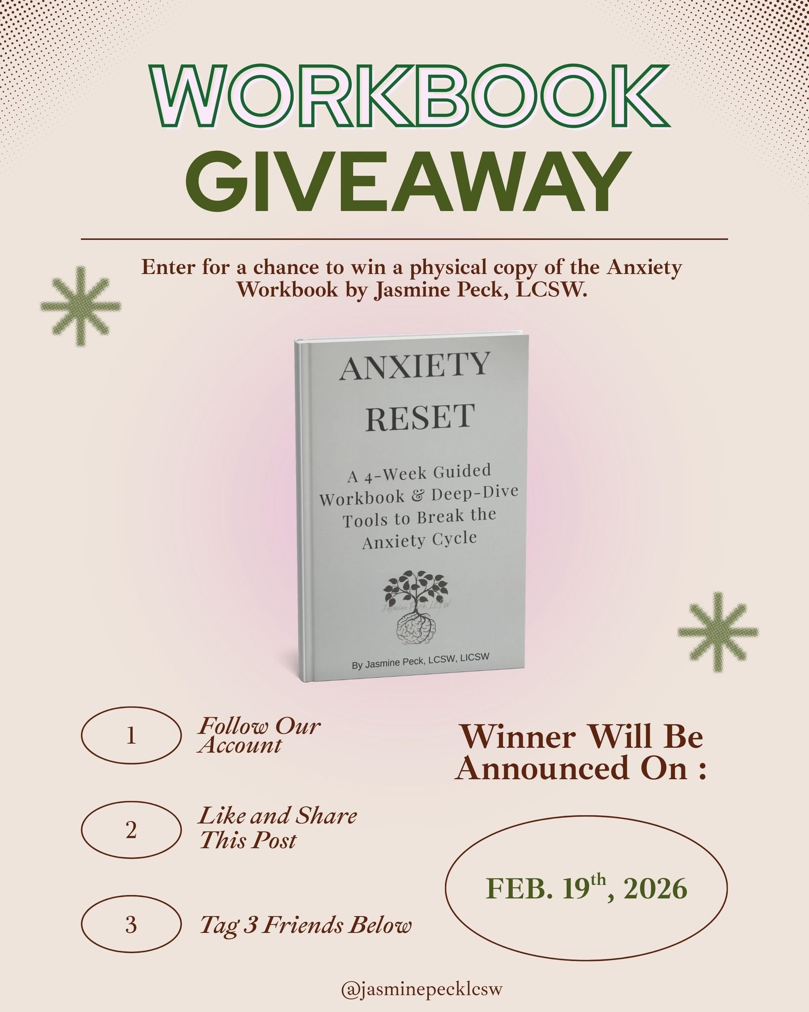 Round 2 for Anxiety Workbook Giveaway ✨

If you have been feeling anxious, stuck in overthinking, or emotionally overwhelmed lately, I see you 🤍 And I created something to help.

I am giving away a FREE physical copy of my book, Anxiety Reset: A 4-W