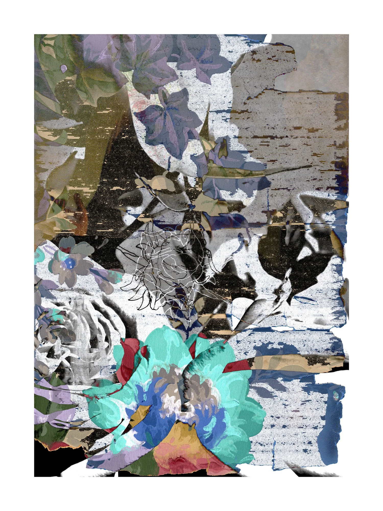 Disintegrating Memory 2, Archival digital print, mounted on sintra and faced with plexi, 43 ¼ X 32 ¼” (Ltd edition)