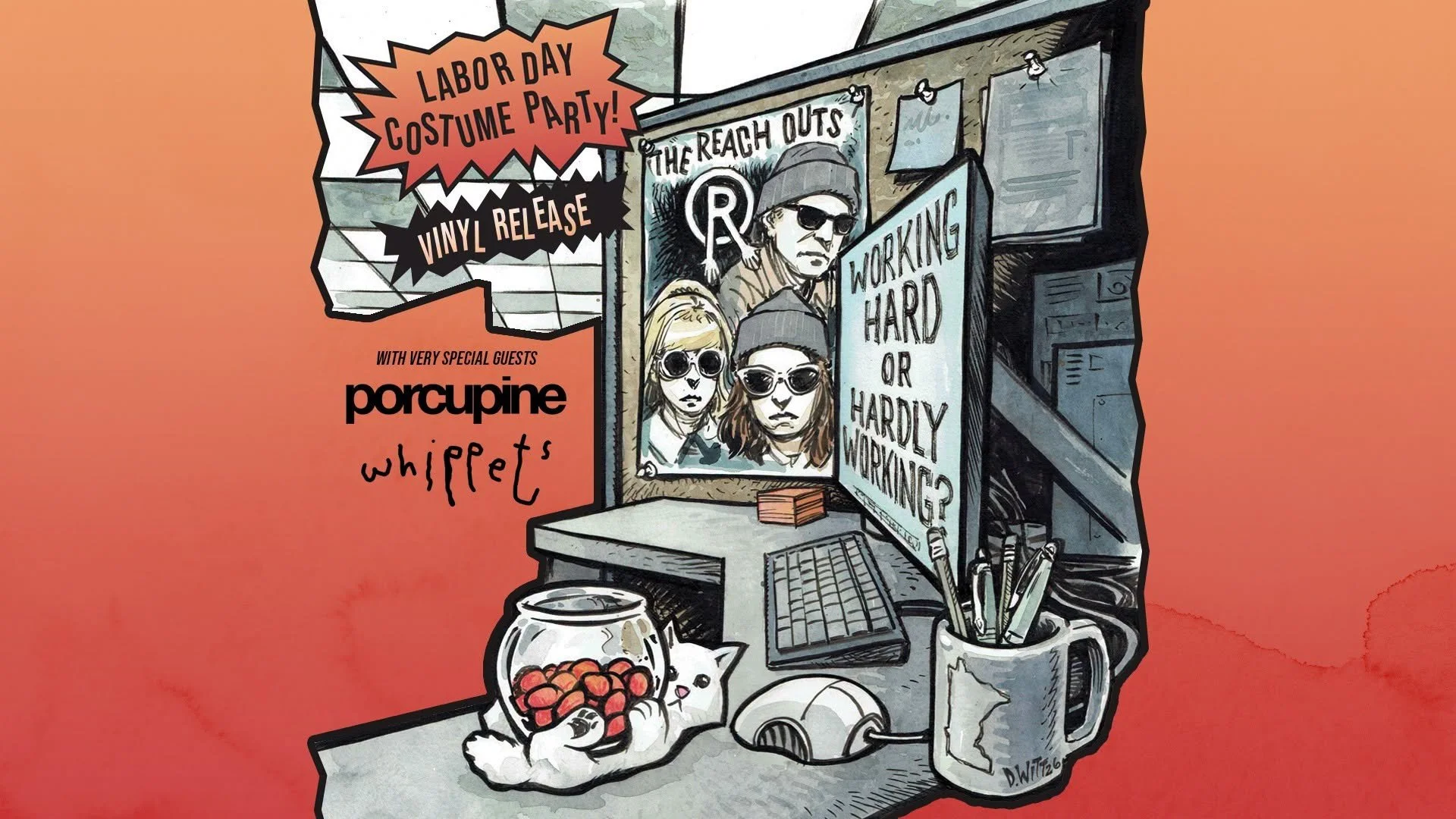 No Name Bar - The Reach Outs, Porcupine, Whippets