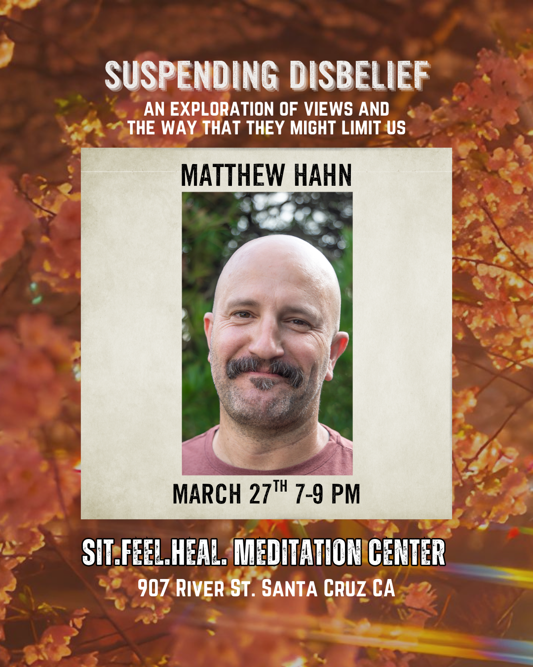 Matthew Hahn "Suspending Disbelief" an exploration of views and the way that they might limit us.