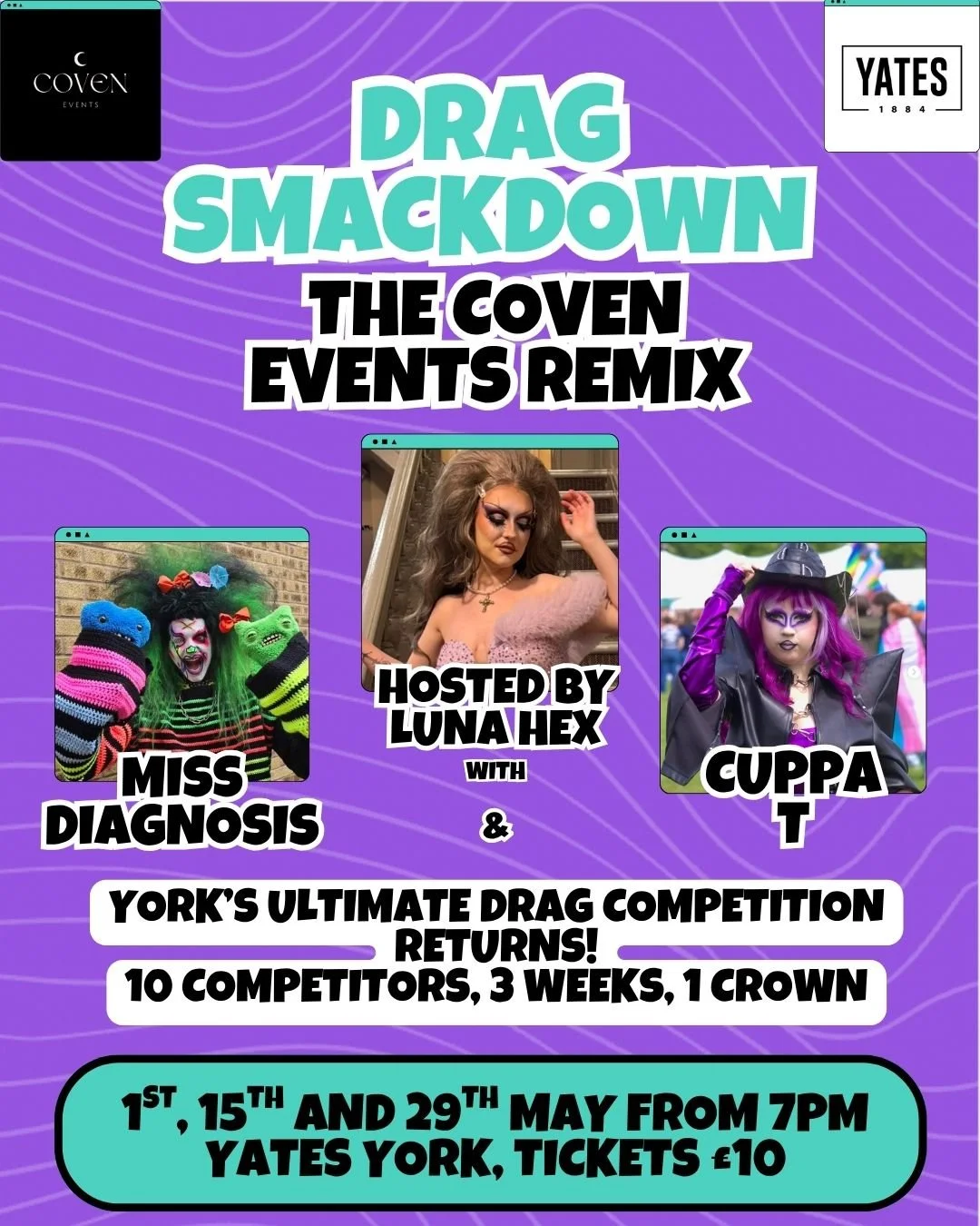 Drag Smackdown! The Coven Events Remix (1-29 May)