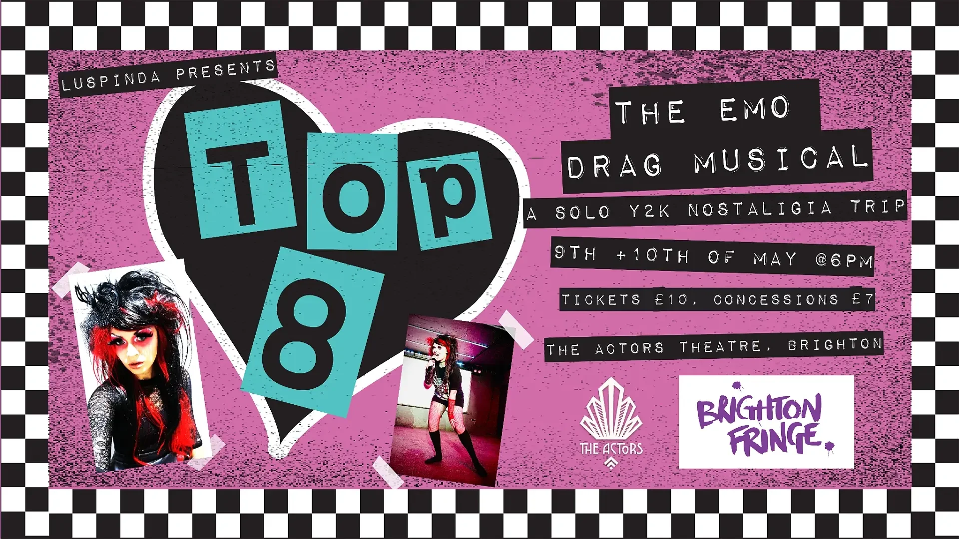 Top 8 - The Emo Drag Musical @Brighton Fringe (9-10 May)