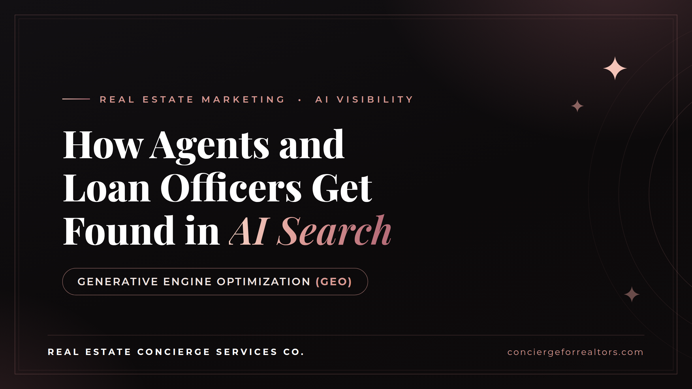 How Agents and Loan Officers Get Found in AI Search                      (Generative Engine Optimization)