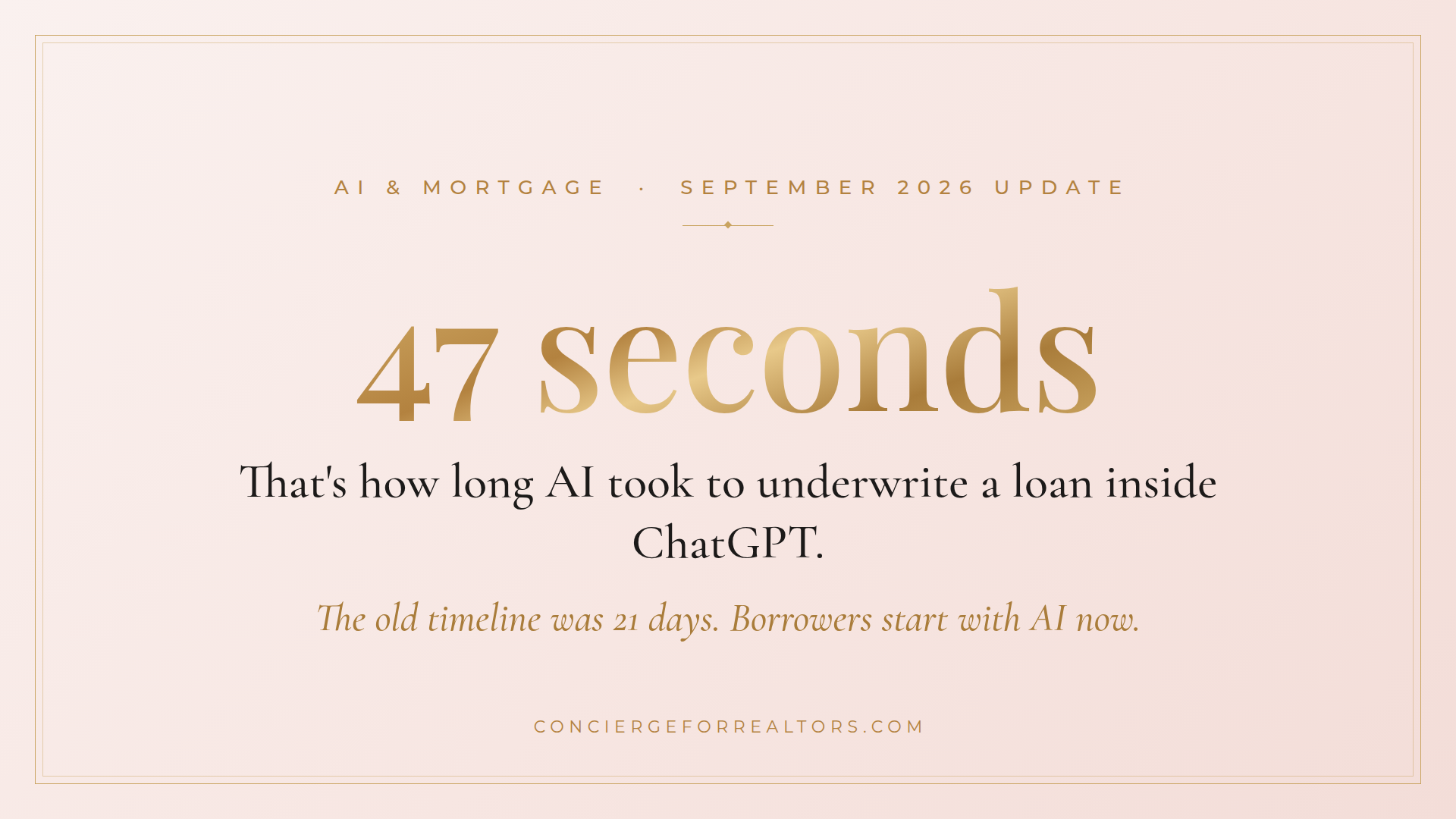 AI Is Now Underwriting Loans Inside ChatGPT. 