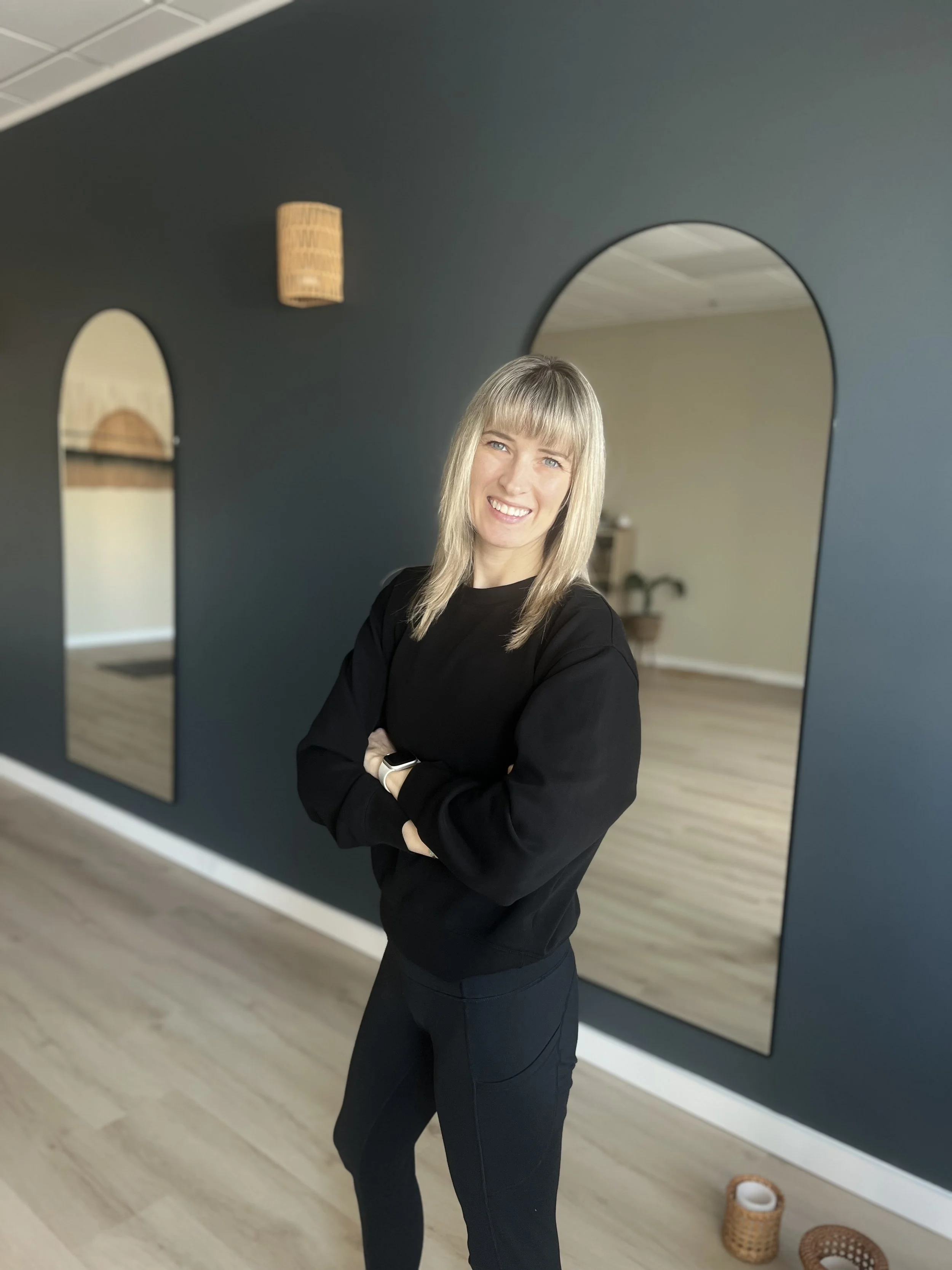 Jenni Packard, owner of yoga studio in Long Lake MN,  Lake Shala Yoga