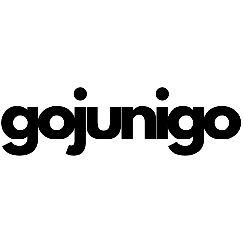 The word "gojunigo" in bold black lowercase letters on a white background.