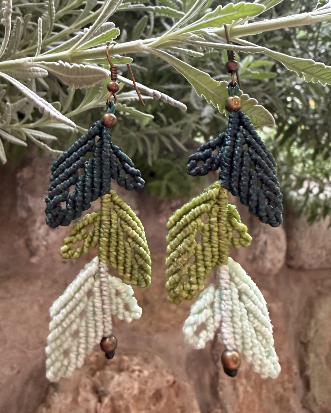 Handwoven Coca Leaf Earrings