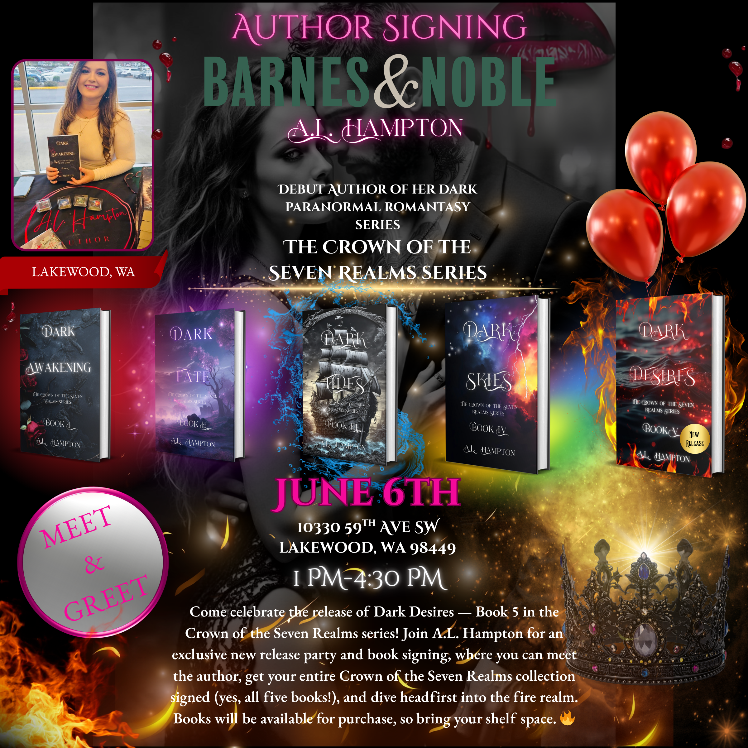 Author Signing Event - Lakewood WA Barnes & Noble