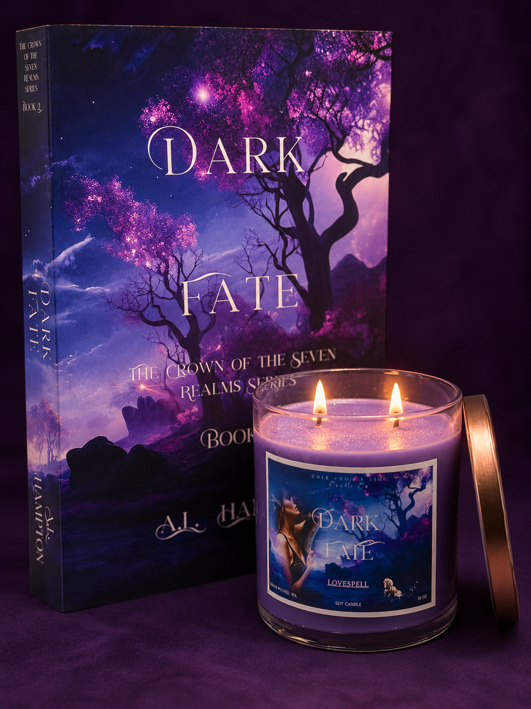 Signed Paperback + Candle Bundle - Dark Fate (Book II)