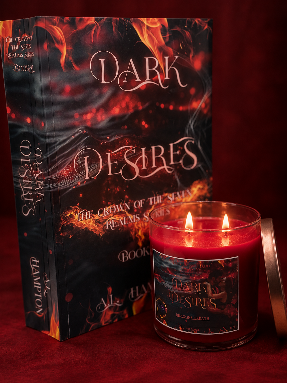 Signed Paperback + Candle Bundle - Dark Desires (Book V)