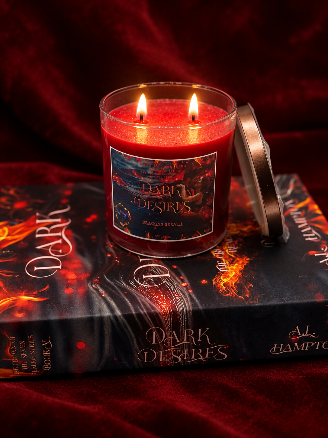 Signed Hardback Dual Cover Special Edition + Candle Bundle - Dark Desires (Book V)