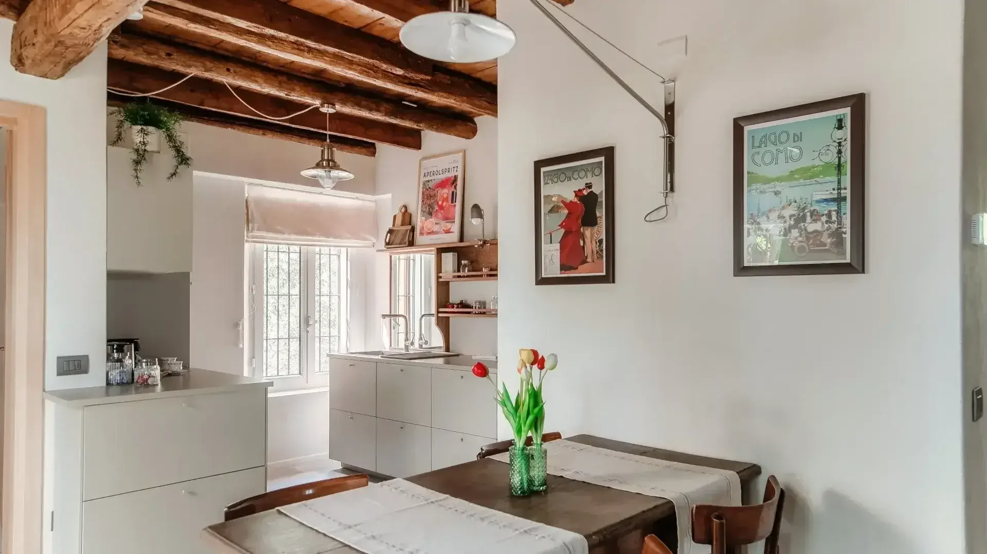 Rustic house with modern kitchen 