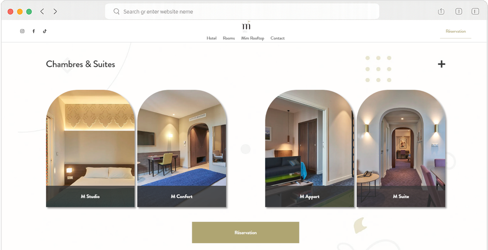 M Suite — présentation des chambres