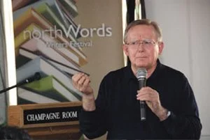 Bob Barton presenting at north Words Writers Festival