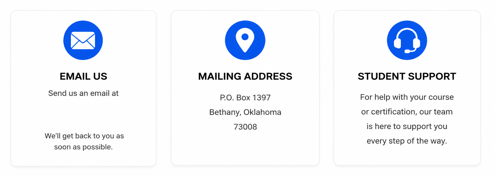 Contact NFPA by email or mail, or get student support for courses and certification
