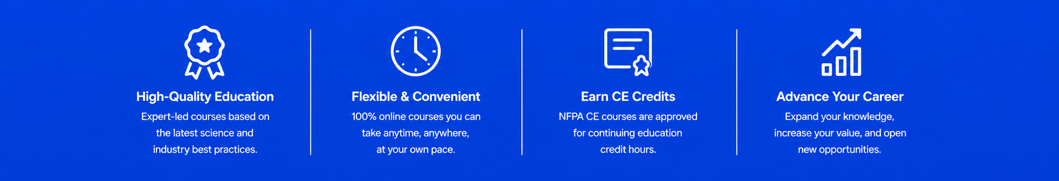 NFPA continuing education offers high-quality education, flexible online learning, continuing education credits, and professional career development