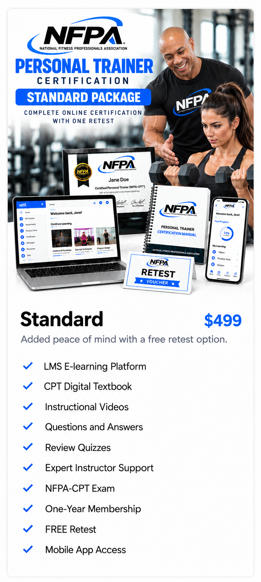NFPA Personal Trainer Certification — Standard Package