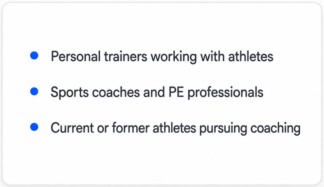 NFPA Sports Performance Specialist Certification for personal trainers, sports coaches, PE professionals, and athletes pursuing coaching