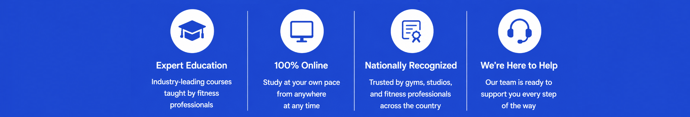 NFPA provides expert fitness education, 100% online learning, more than four decades of experience, and student support