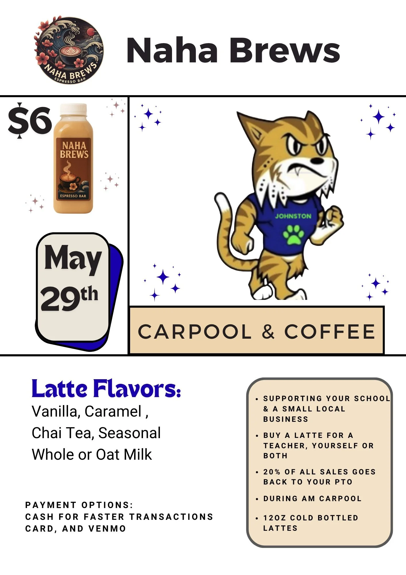 Carpool & Coffee Johnston Charter Academy