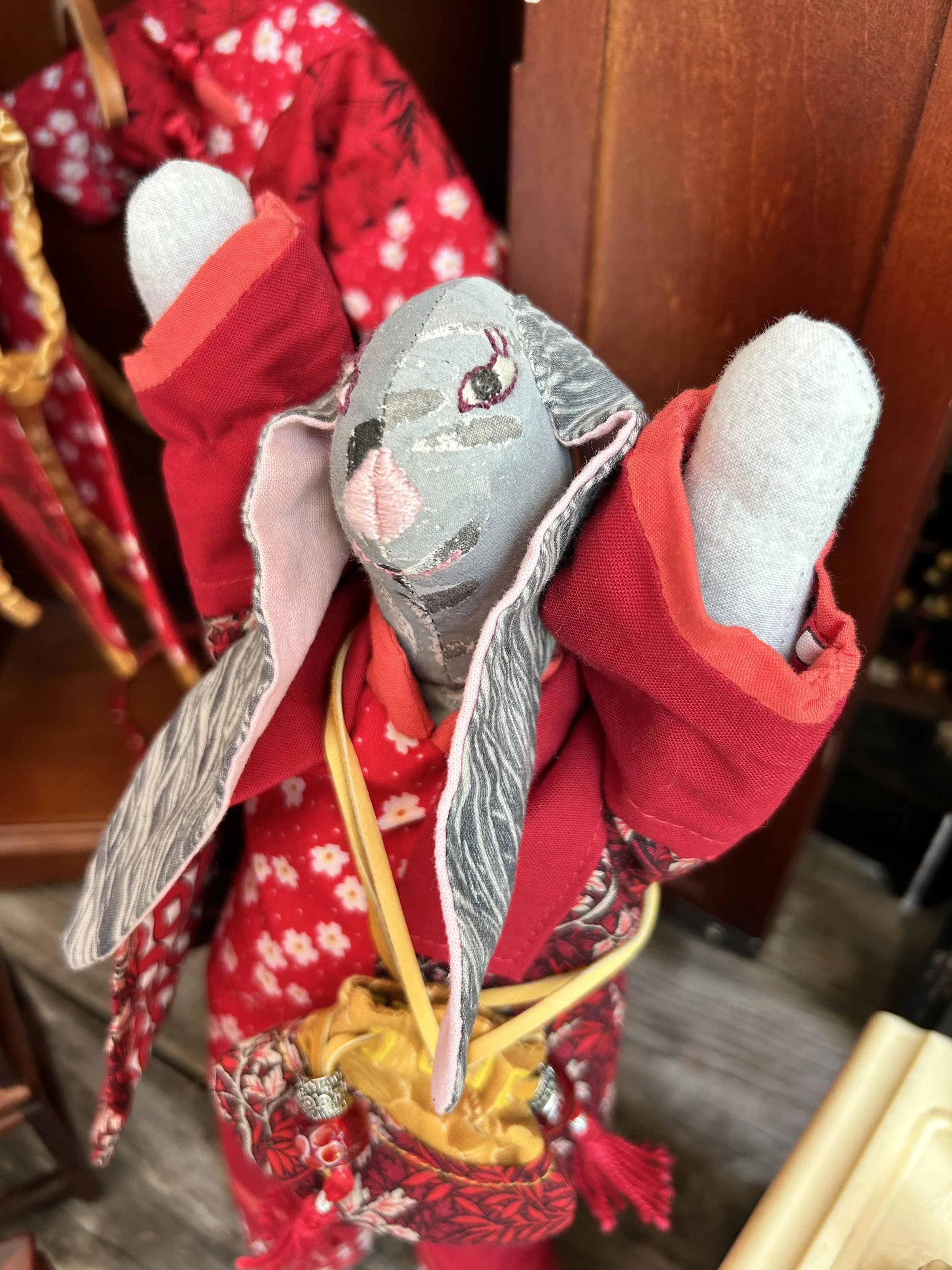 Chinese New Year Bunny is ready to go play outside with her friends.