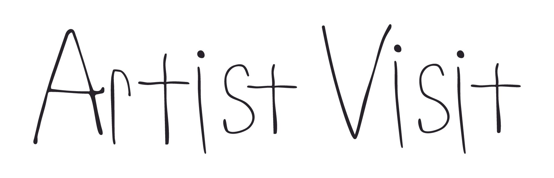 Handwritten text reading 'Artist Vist' with stylized, uneven lettering.