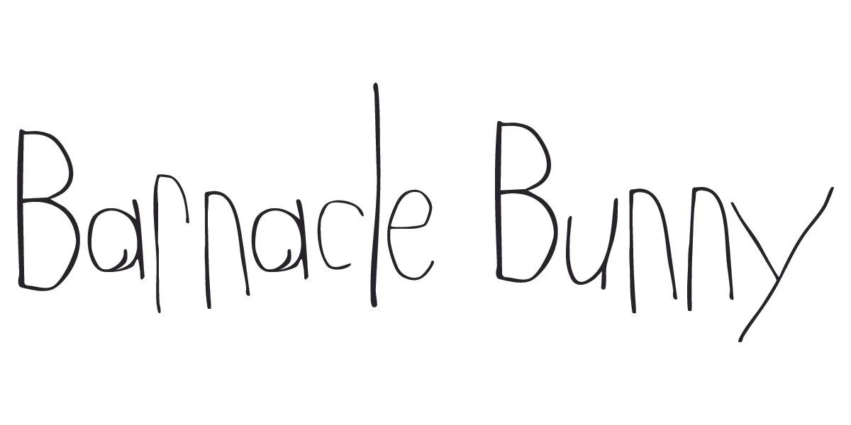 Handwritten text says 'Balance Bunny' on a plain white background.