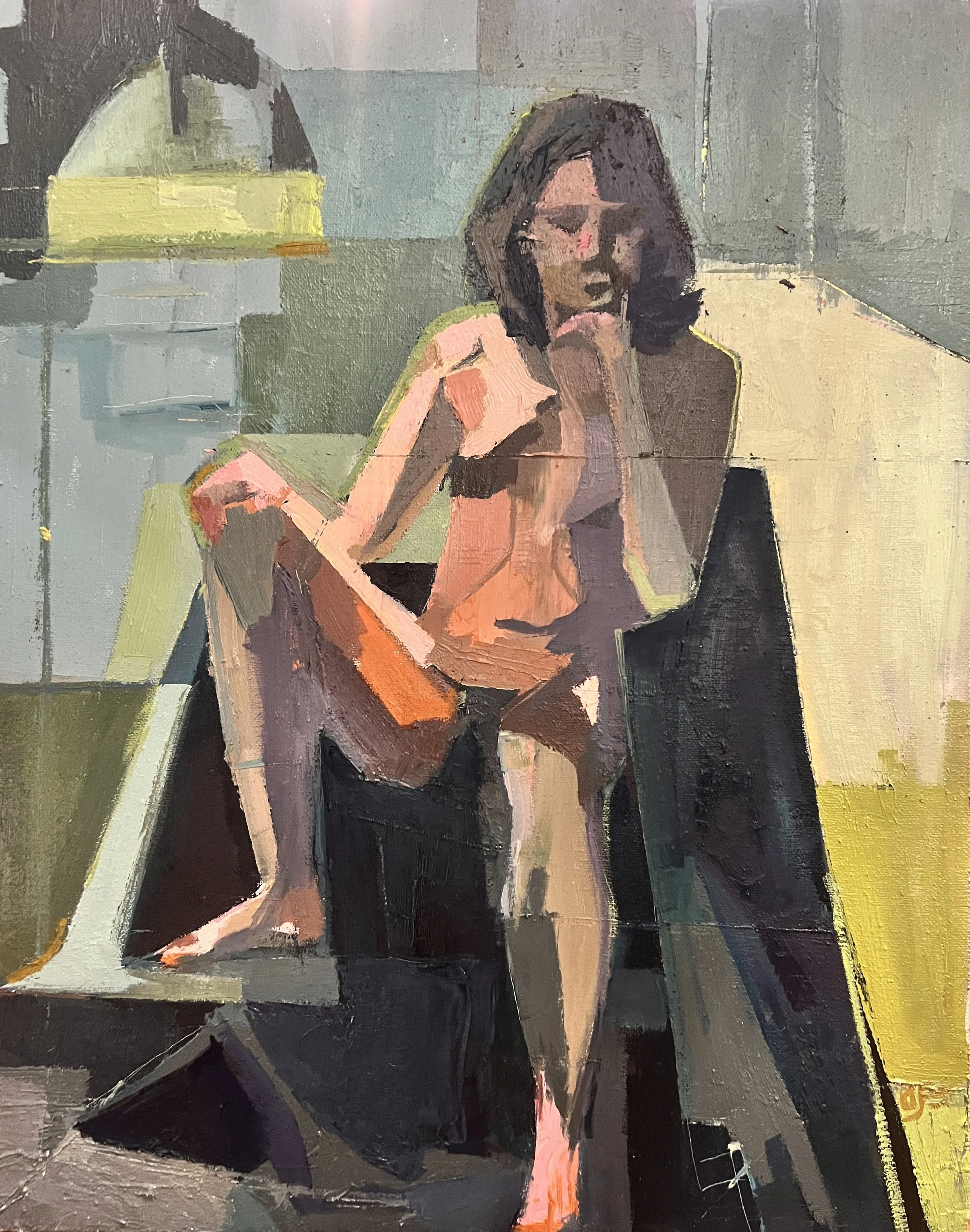 ‘Adrian’ 4 hour liferoom study, oil on board