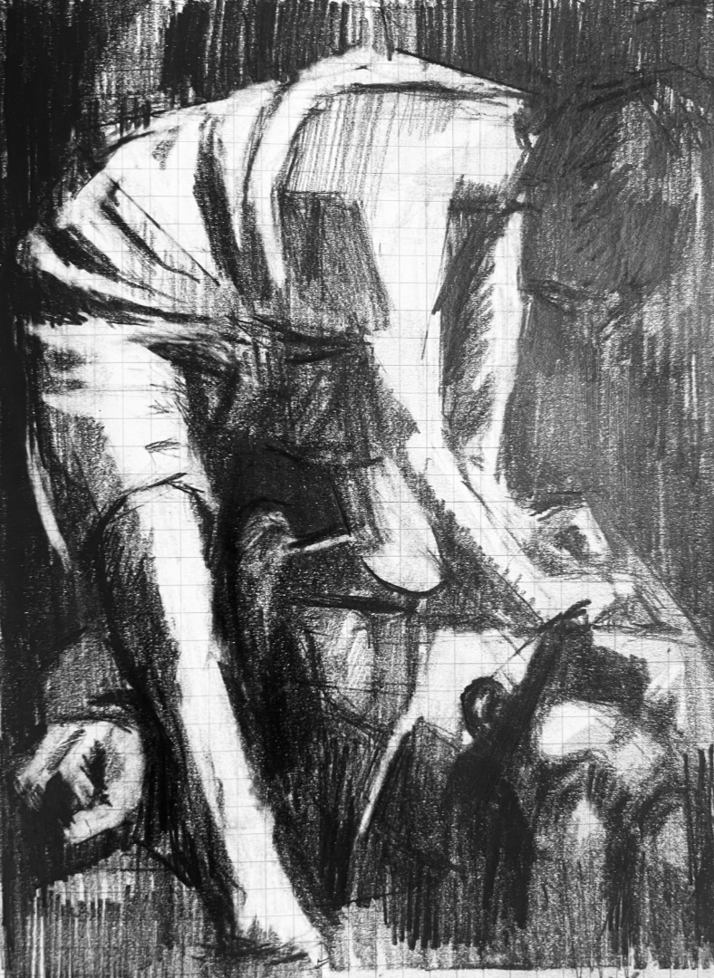 Caravaggio sketch from the Prado