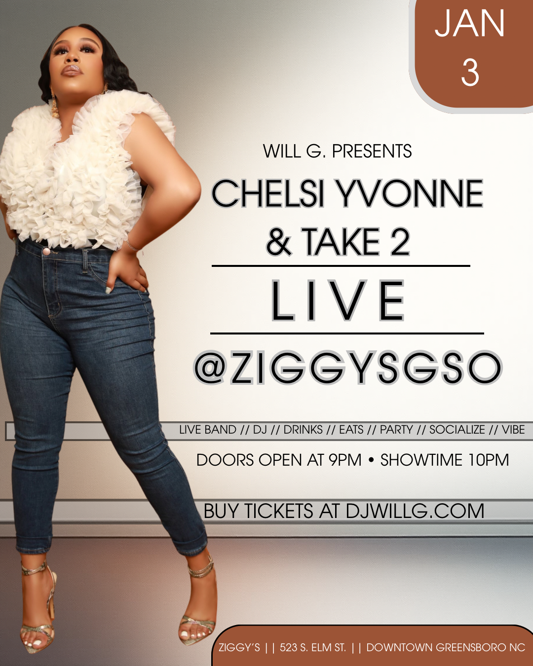 Chelsi Yvonne & Take 2 Band Live @Ziggysgso