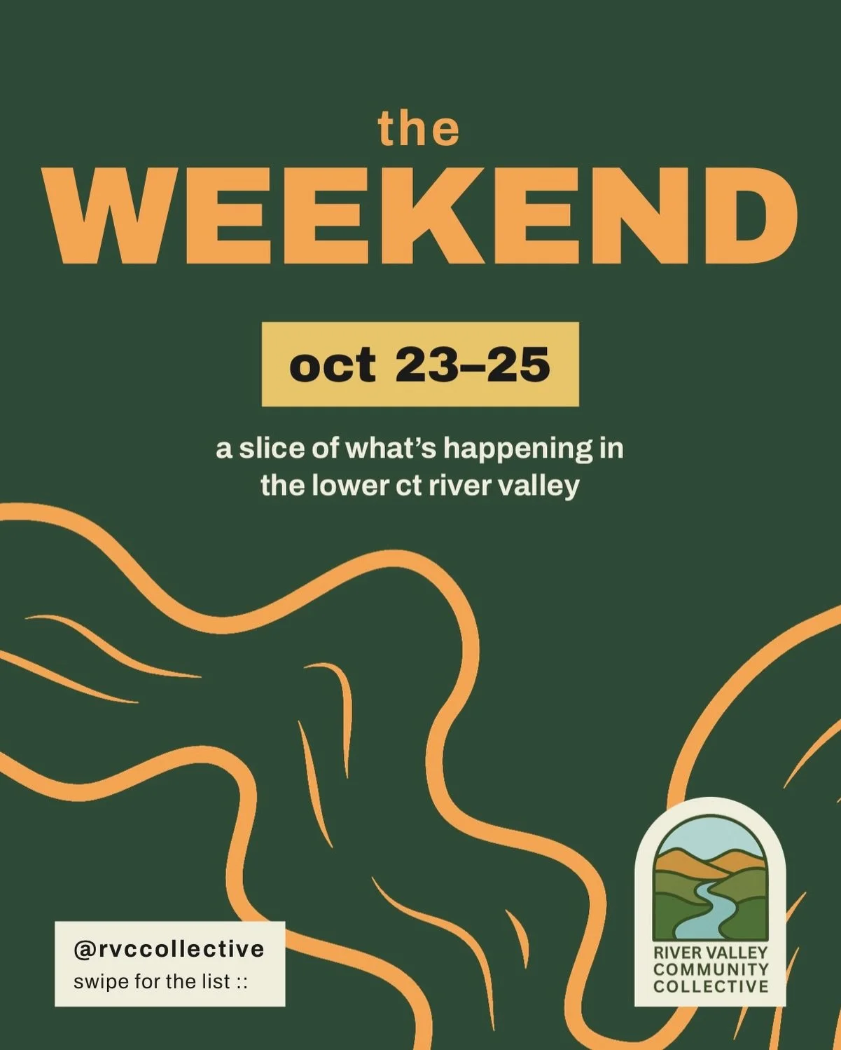 theWEEKEND :: oct 23&ndash;25

Costume parades, pumpkin festivals and trunk-or-treats up and down the river. Chester&rsquo;s Halloween Carnival takes over Main Street Friday night. Ivoryton lights its pumpkins on the village green Saturday. Old Saybr