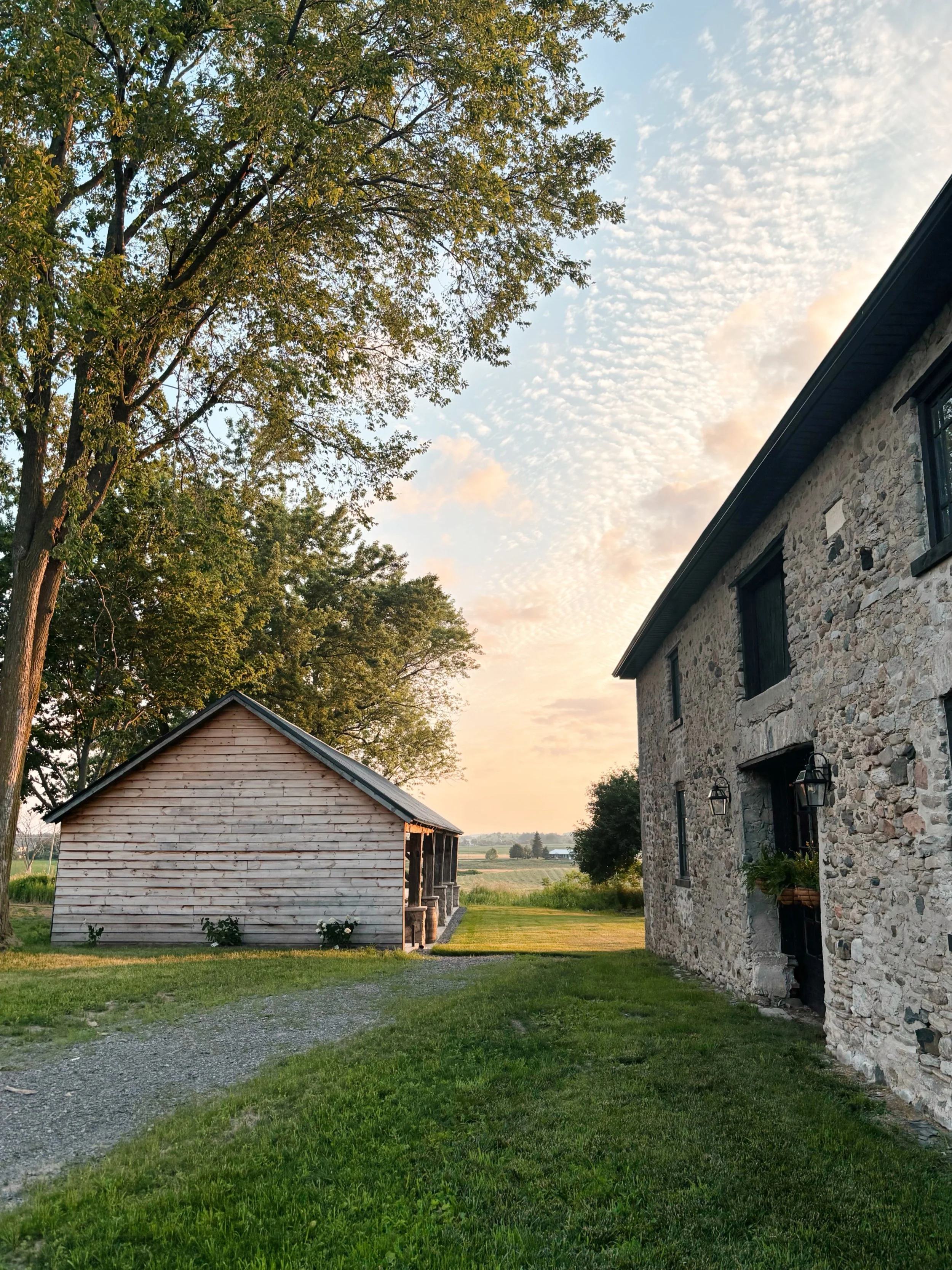 July at the Mill and Pole Barn.
We have 2 July weekends left here for next year.
We&rsquo;ll have stunning sunsets, infinite fields and if you are lucky you will spot a deer taking advantage of the fruit trees on the lawn 🌱