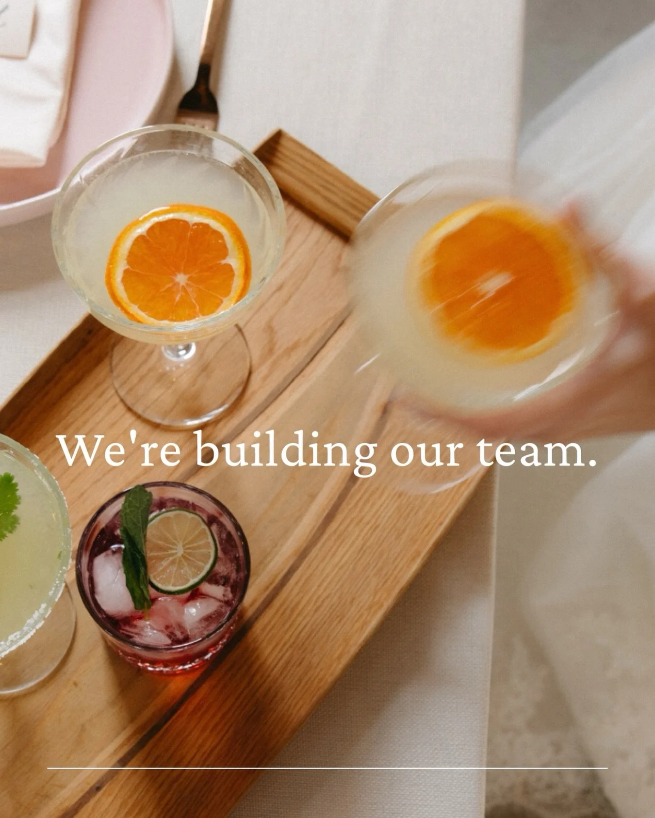 Good drinks. Good people. Great sunsets. 🍷🌾

We&rsquo;re looking for a couple more bartenders to join our amazing roster for the rest of this season and into 2027.

If you think your Spicy Margarita deserves a spot behind our bar and you love makin
