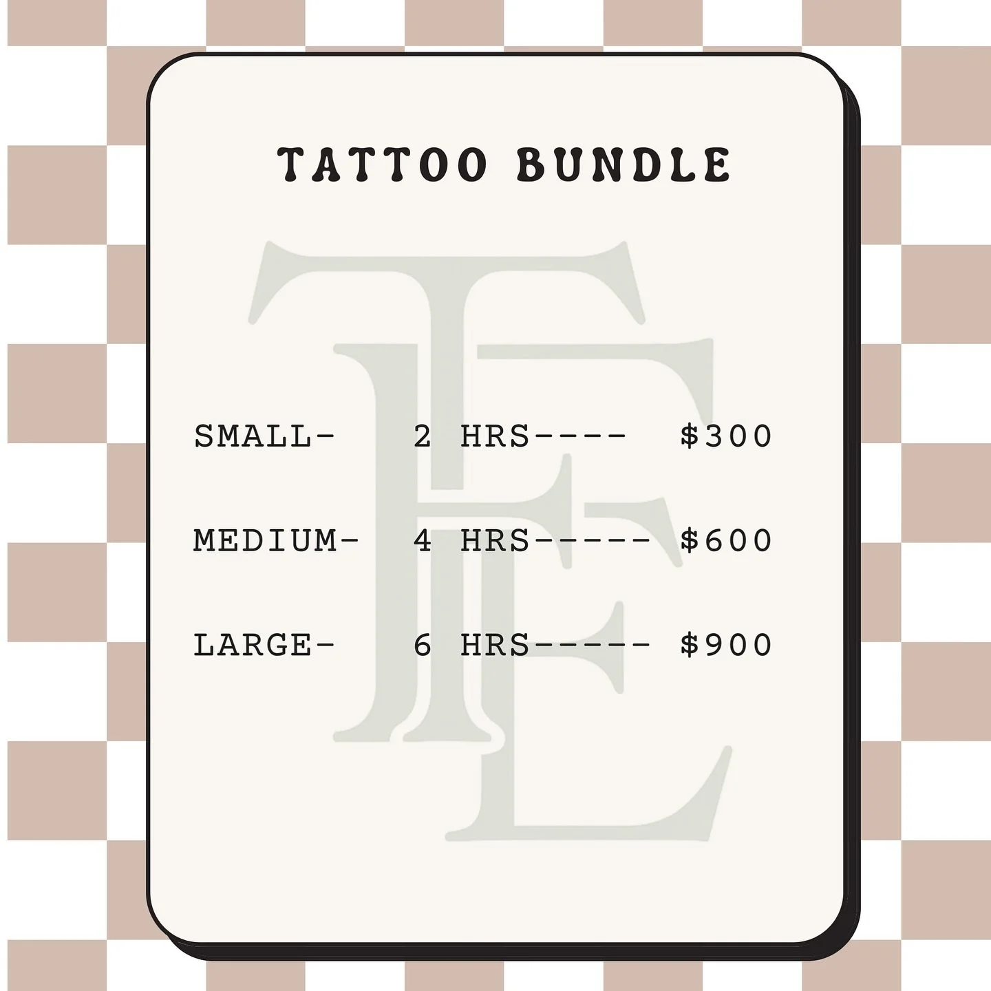 Book your hourly session and get as much done during this time as possible! 

Perfect for: 
Tiny tat sleeve- save yourself a lot of money by bundling! 
Intricate pieces with shading (birth flowers, birds, florals, script, etc)
Spine piece
Hand design