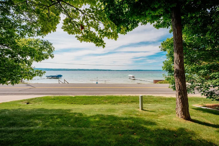 View across Peninsula Drive to West Bay