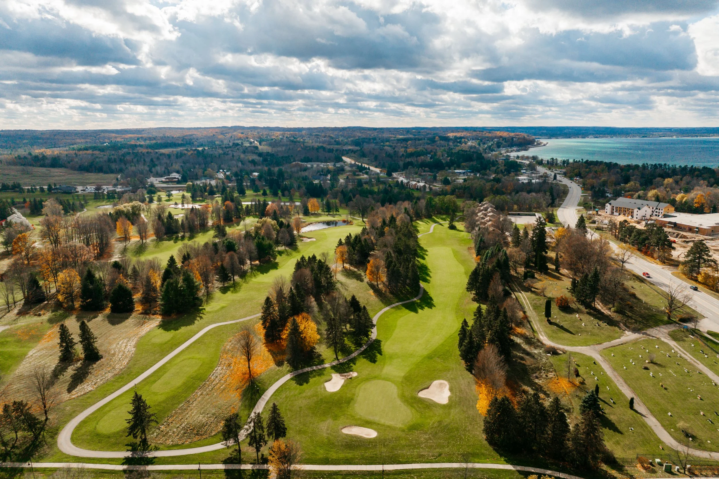 grand traverse resort golf course aerial view
