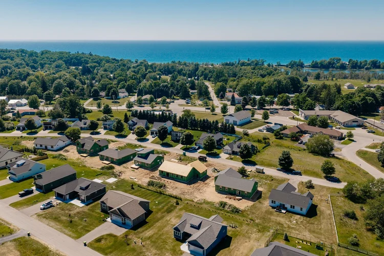 Aerial view of the Village at M22 neighborhood