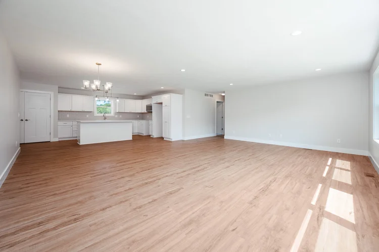 Open living area looking toward the kitchen