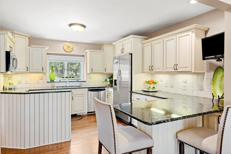 Kitchen with granite counters