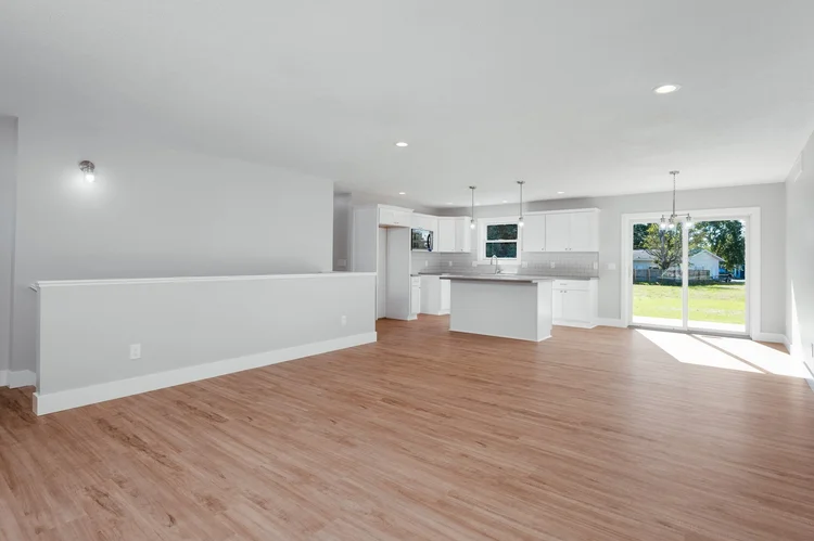 Open living area looking toward the kitchen