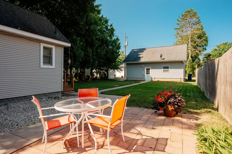 Patio and backyard