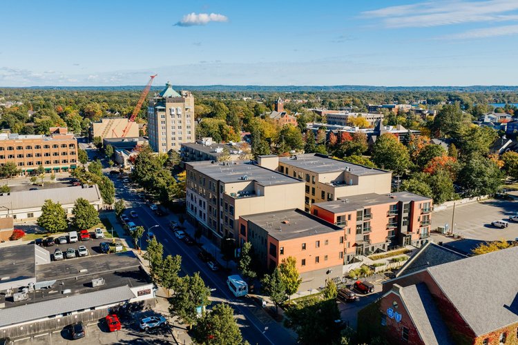 Aerial view of the neighborhood