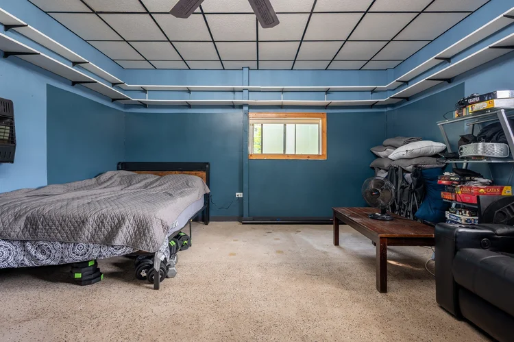 Finished flex room inside the pole barn