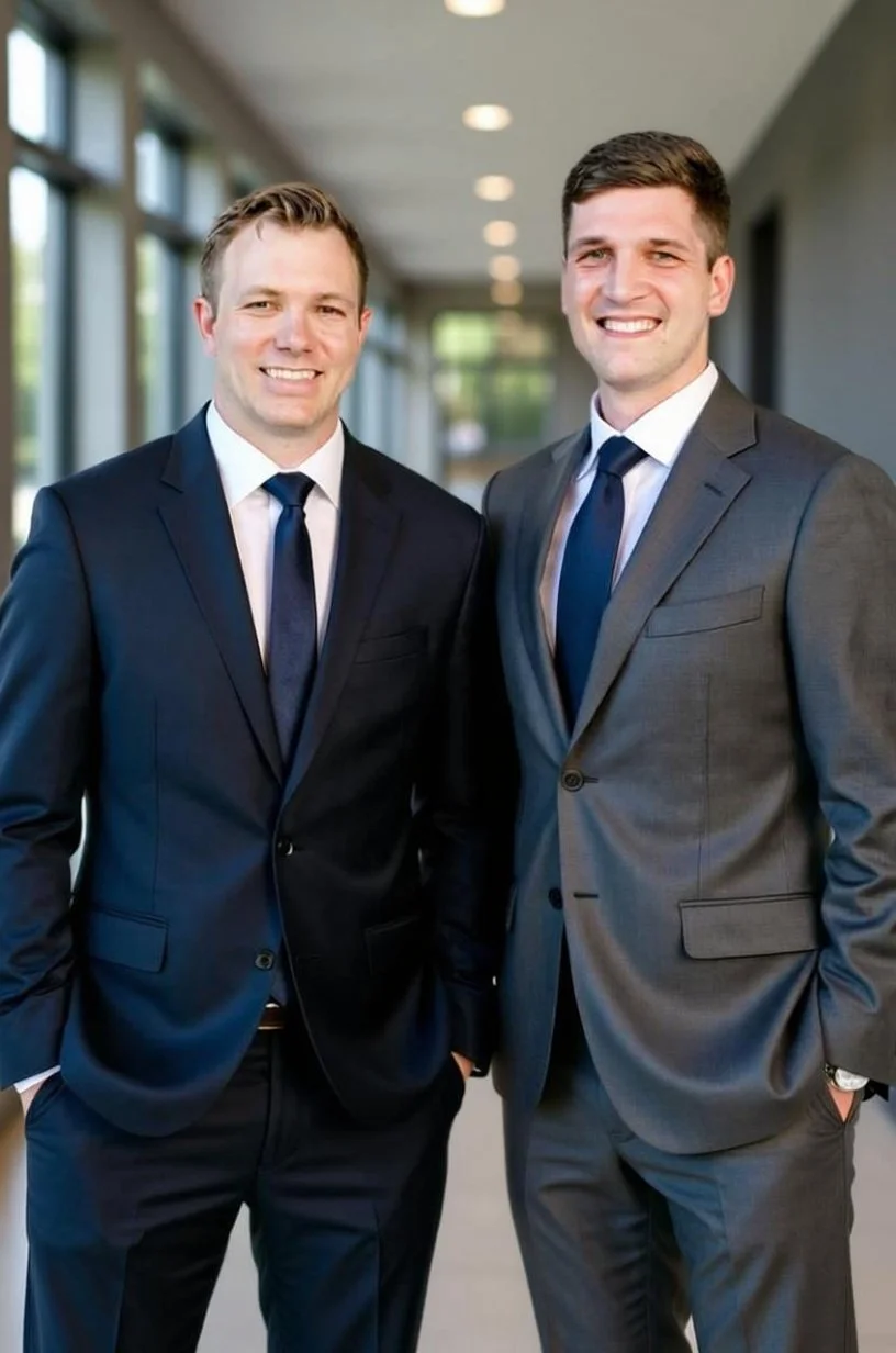 Senterra founders Chris and Matt Wagner standing together in a professional setting