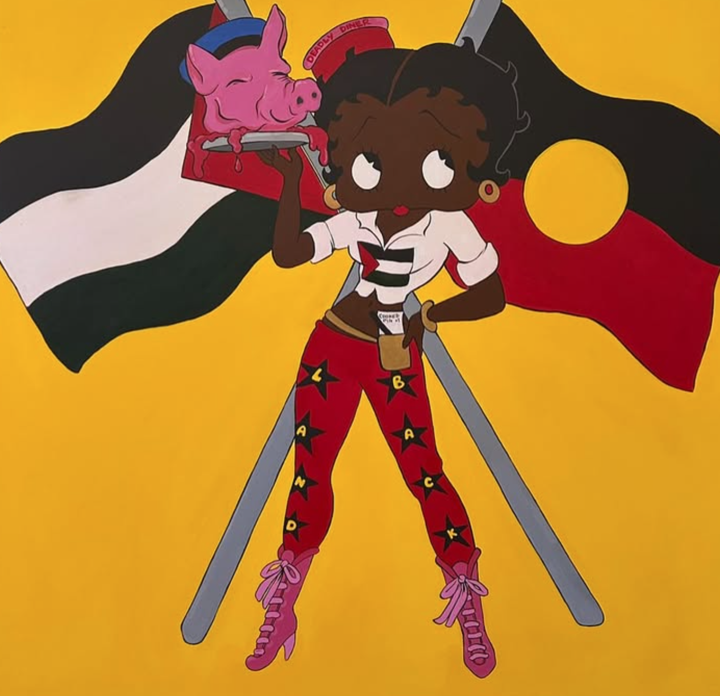 Order's Up! - Deadly Diner 
Acrylic on Canvas 
1m x  1m 
2025