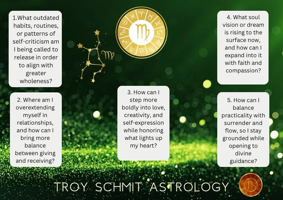 Virgo SZN Taro Spread
This month we have 2 eclipses! The first is the lunar eclipse on September 7th in Pisces. This is a call to let go of that self criticism that is keeping us stuck in our old patterns. We have Jupiter giving us an amazing pep tal